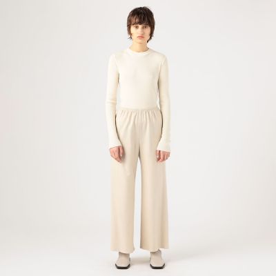 ウールレーヨンナイロンツイード　リラックスパンツ