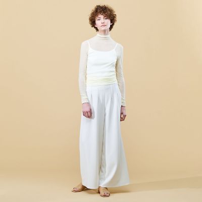 ダブルクロス　ハイウエストワイドパンツ