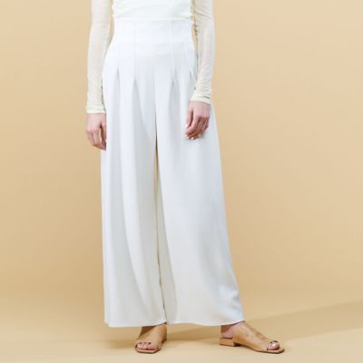 ダブルクロス　ハイウエストワイドパンツ