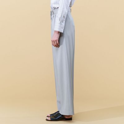 ハイツイストギャバジン タックワイドパンツ | maison