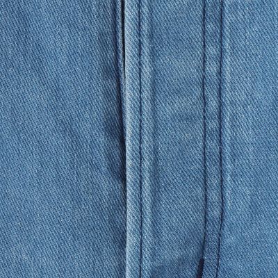 フレッシュブルーデニム　ベルテッドパンツ