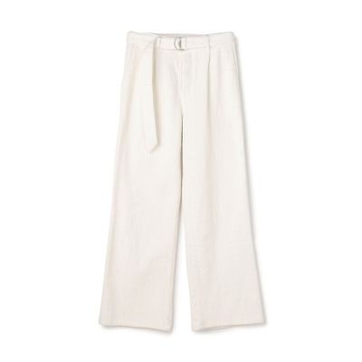 ＜maison TOMORROWLAND＞ウィンドウペンストレッチデニム　ベルテッドパンツ