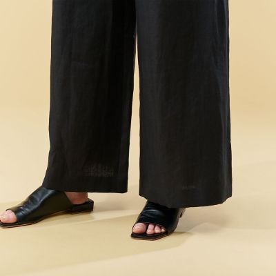 ヘンプツイル　ハイウエストコルセットパンツ