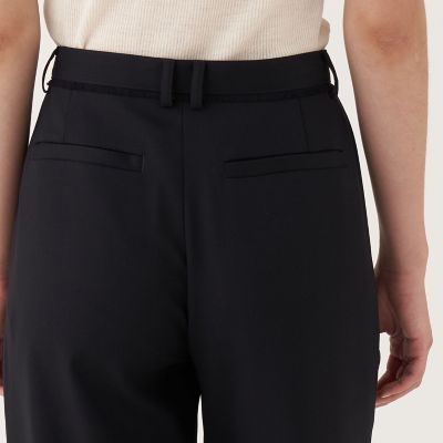 ポリエステルウールバラシャ　２タックパンツ