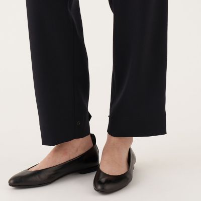 ポリエステルウールバラシャ　２タックパンツ