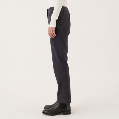 コットンレーヨンベルベット　シガレットパンツ