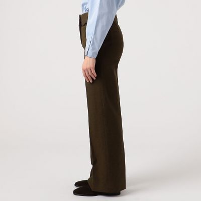 コットンリネンキャンバス センタープレスパンツ | maison