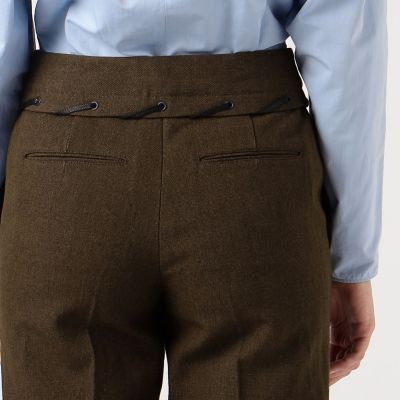 コットンリネンキャンバス センタープレスパンツ コットンリネンキャンバス センタープレスパンツ | maison