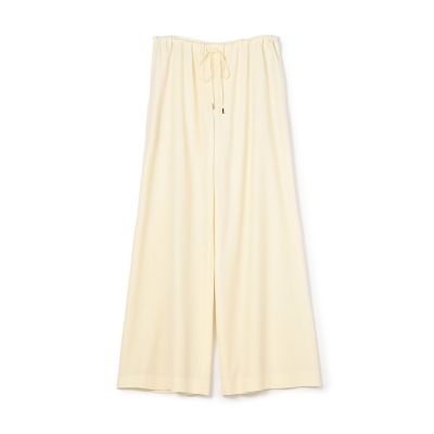 贅沢品 ハイツイストギャバジン フロントドロストイージーパンツ パンツ