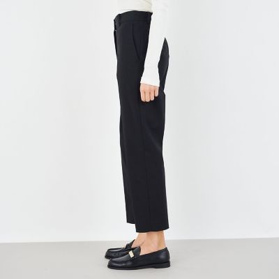 ハイカウントコットンストレッチ クロップドパンツ | maison