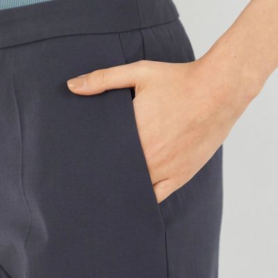 プレーンコットンストレッチ　シガレットパンツ