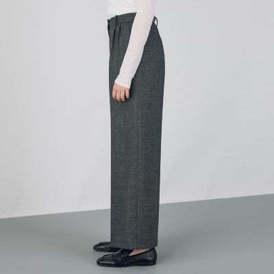 ウールムリネ　タックパンツ