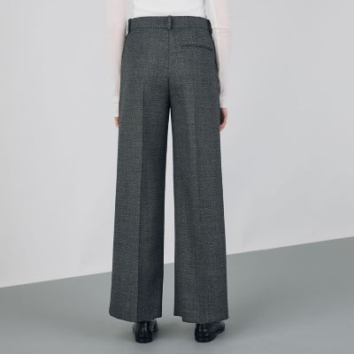 ウールムリネ　タックパンツ
