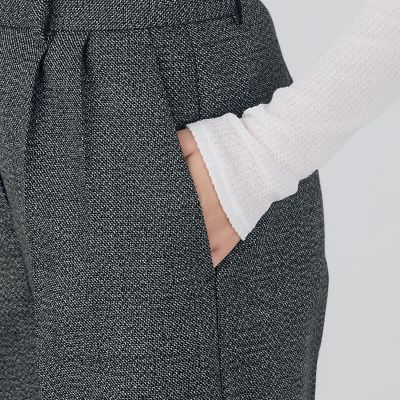 ウールムリネ　タックパンツ
