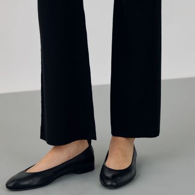 ウーステッドウール　リブフレアパンツ