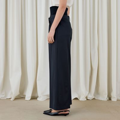 ハイツイストギャバジン　ウエストバンド付きパンツ