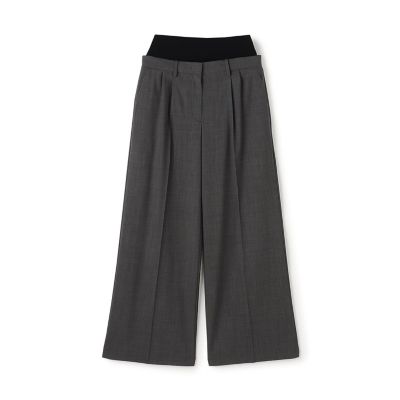 ハイツイストギャバジン　ウエストバンド付きパンツ