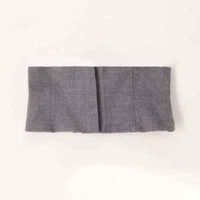 ウールジョーゼット　コルセット付きタックワイドパンツ