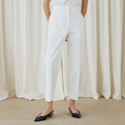 ツイルジャカード　クロップドパンツ