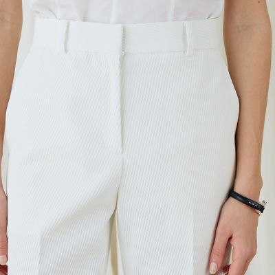 ツイルジャカード　クロップドパンツ