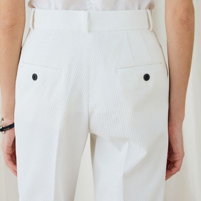 ツイルジャカード　クロップドパンツ