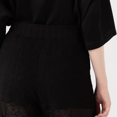アイレットレース　セミワイドパンツ