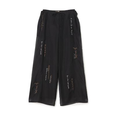 ＜maison TOMORROWLAND＞メッセージエンブロイダリー　ドローストリングパンツ