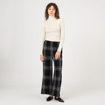 新品 トゥモローランド ハイウエスト チェック パンツ 定価25300円 36 item569ab606194911ee96860242ac