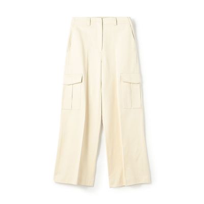 【予約商品９月中旬以降順次お届け】コットンサテン　カーゴパンツ