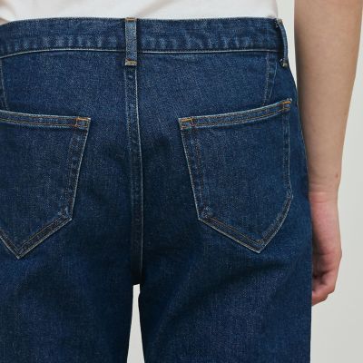 【予約商品９月中旬以降順次お届け】コンパクトストレッチデニム　セミフレアパンツ