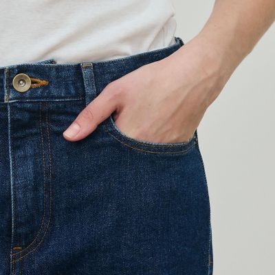 【予約商品９月中旬以降順次お届け】コンパクトストレッチデニム　セミフレアパンツ