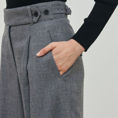 新品　aga ウールジョーゼットポケットワイドパンツ スコットクラブ 新品aga ウールジョーゼットポケットワイドパンツ スコットクラブ