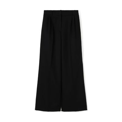 ＜maison TOMORROWLAND＞【予約商品６月上旬以降順次お届け】ウールバスケットウェーブ　タックワイドパンツ