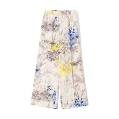 ＜maison TOMORROWLAND＞【予約商品５月中旬以降順次お届け】　ダプルドシェードアブストラクトプリント　エラスティックスリムパンツ