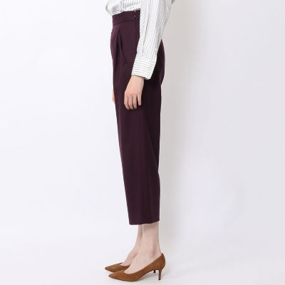 ウールフランネル フロントタッククロップドパンツ | maison