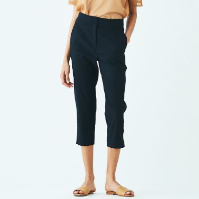 ＜maison TOMORROWLAND＞リネンナイロンストレッチ　クロップドパンツ