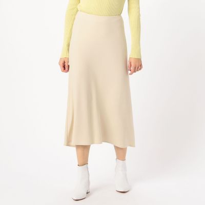 コットンスムース　アシンメトリーフレアスカート