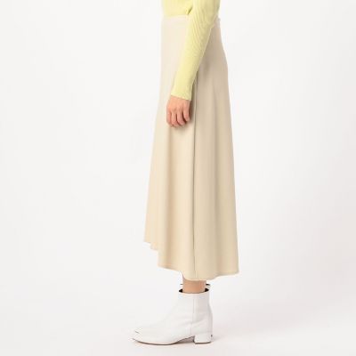 コットンスムース　アシンメトリーフレアスカート