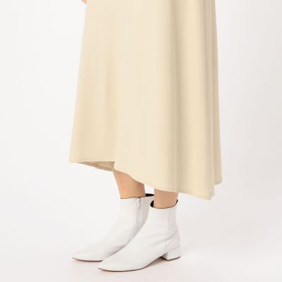 コットンスムース　アシンメトリーフレアスカート