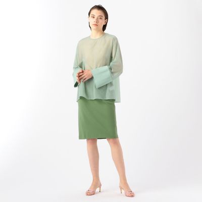 カシミヤタッチコットン　タイトスカート