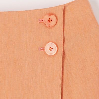 ライトリネンストレッチ　アシンメトリーフレアスカート