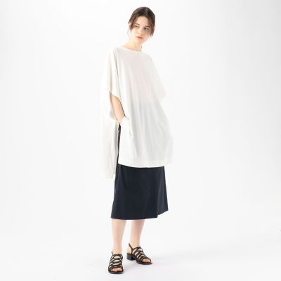＜maison TOMORROWLAND＞リネンナイロンストレッチ　トラペーズスカート