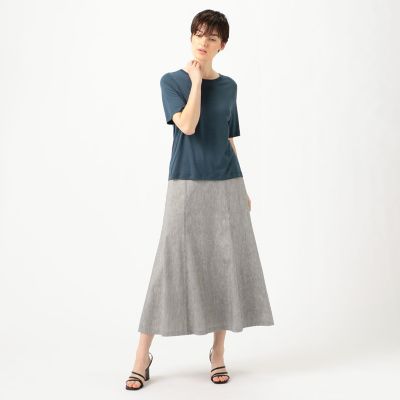 ライトリネンストレッチ マーメイドロングスカート | maison