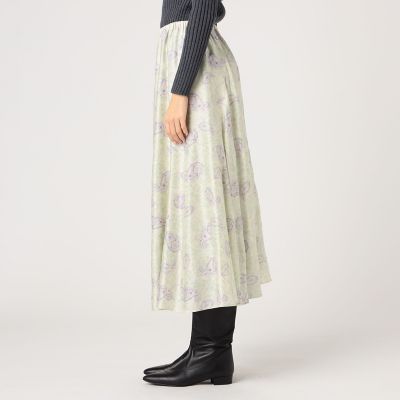 ペイズリープリント　フレアロングスカート