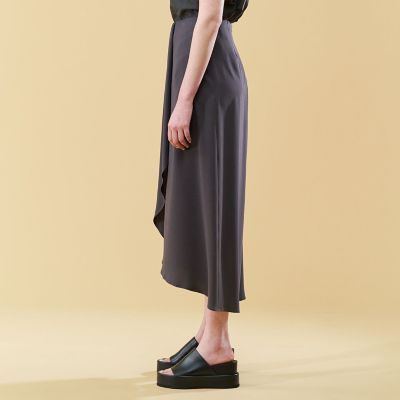デプレ　ジャージーライクジョーゼット ラップロングスカート　ネイビー item639ff93f17476.jpg