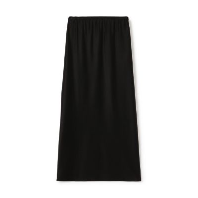 シルクストレッチサテン エラスティックストレートスカート | maison