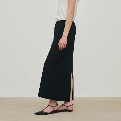 ライトダブルクロス エラスティックストレートスカート | maison