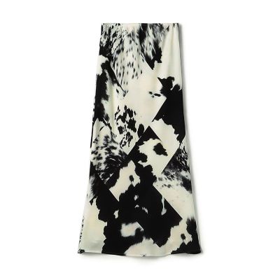 ＜maison TOMORROWLAND＞カウハイドプリント　エラスティックストレートスカート