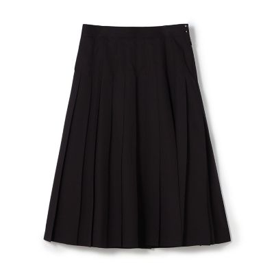 【送料無料】maison TOMORROWLAND/メゾン トゥモローランド スビンコットンツイル プリーツスカート 19ブラック ひざ丈スカート【三越伊勢丹/公式】