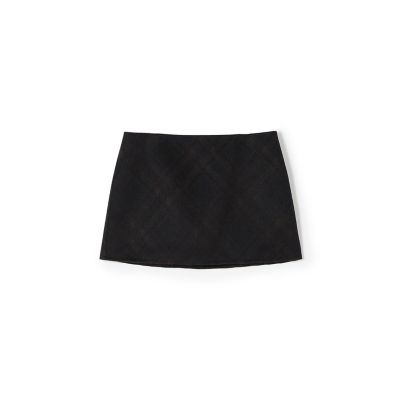 ＜maison TOMORROWLAND＞ダブルフェイスチェックジャカード　ミニスカート